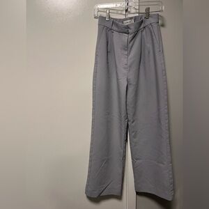 Abercrombie & Fitch Gray Women's Trousers (Wide Leg)